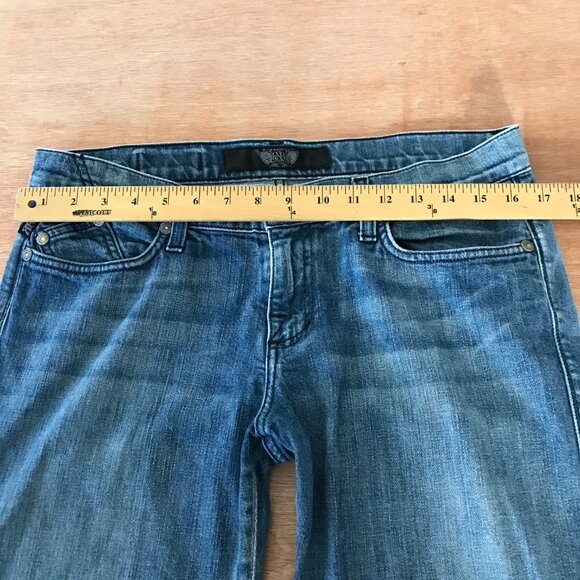 Rock Republic Stella Bootcut Jeans Women 31 Blue Mid Rise Selvedge Medium Wash - Picture 10 of 14